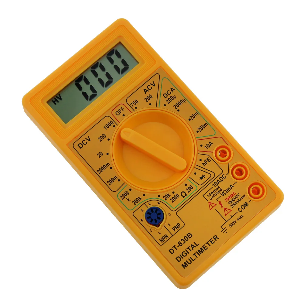 DT-830B Capacitance Meter LCD Display Portable Capacitor Tester AC/DC 750/1000V High-precision for Electrician Supplies