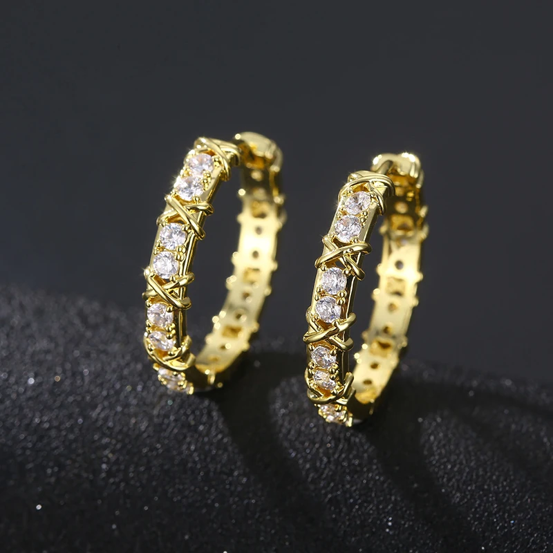 New Fashion Classic Exquisite Luxury High Quality Metal Wind Geometric Ring Earring  Neutral Jewelry Earring 2022