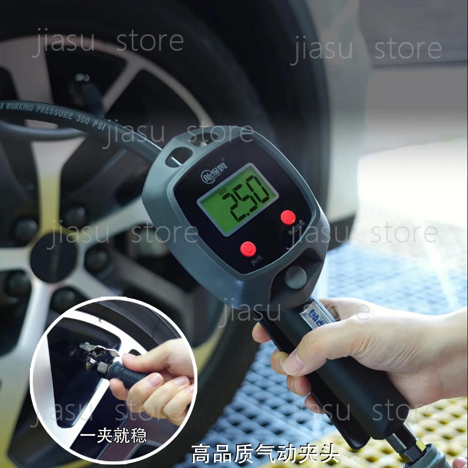 

Electronic Tire Inflation Gun Digital Pressure Meter Car Tyre Air Filling Tool