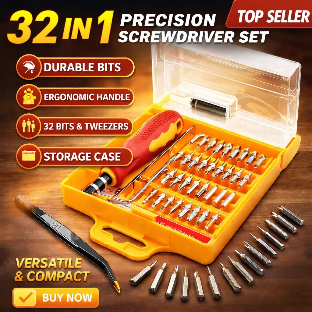 32 In 1 Screwdriver Set  Multifunction Screw Driver Bits Phone Laptop Watch Repair Tool Hand Tools