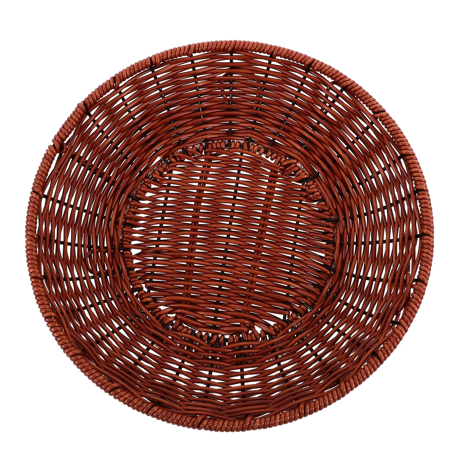 

Fruit Plate Snack Basket Footed Candy Dish Bowl Household European Style Tray Imitation Rattan Iron Dry Dried