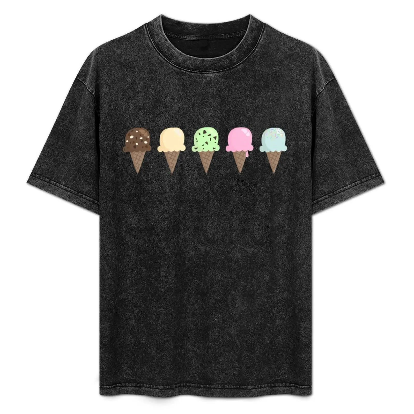 Ice cream flavors T-Shirt boys whites customizeds anime figures mens t shirt