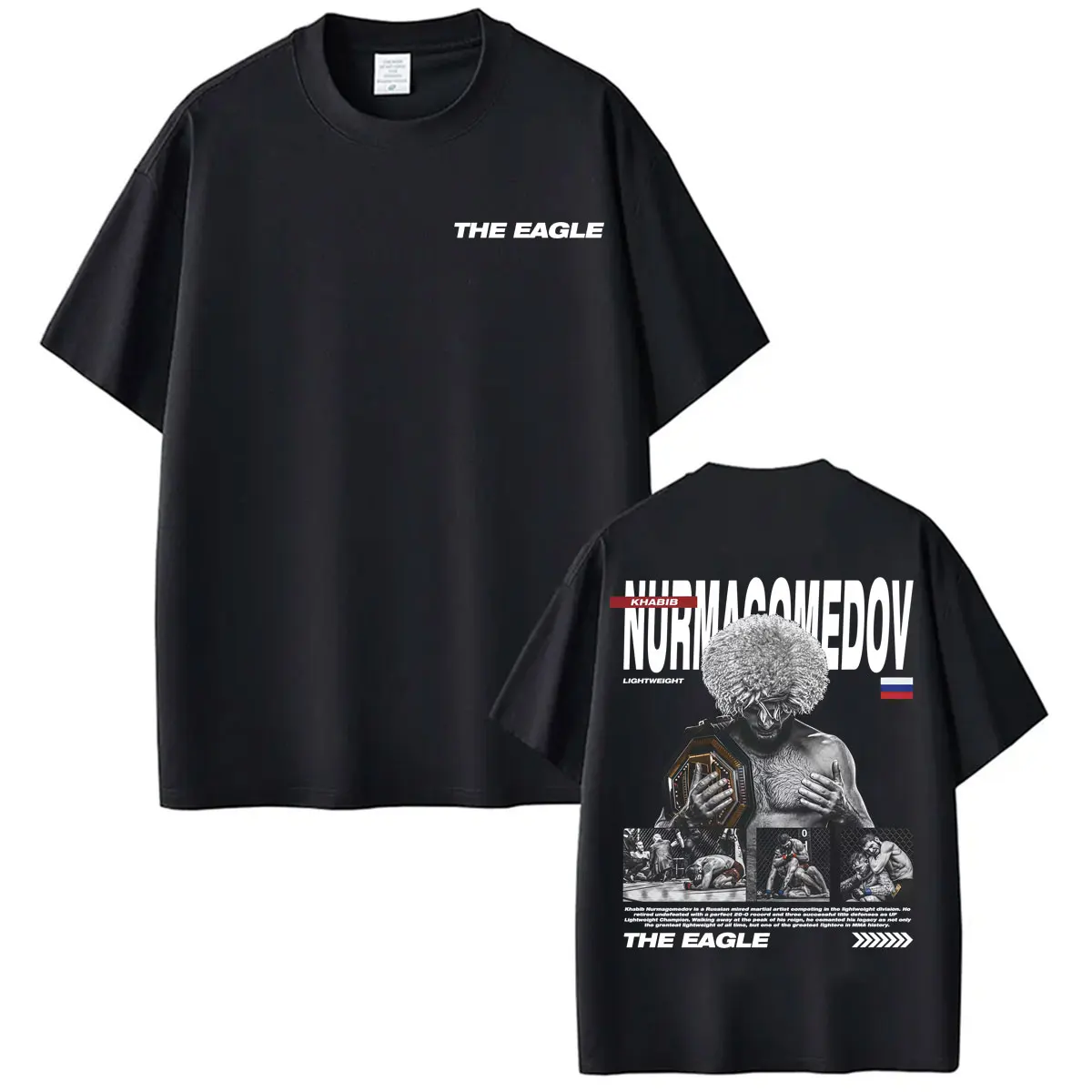 Khabib Nurmagomedov The Eagle Merch T Shirts Men Women Violence Aesthetic Oversized T-shirt Summer Tops Loose T Shirt Streetwear