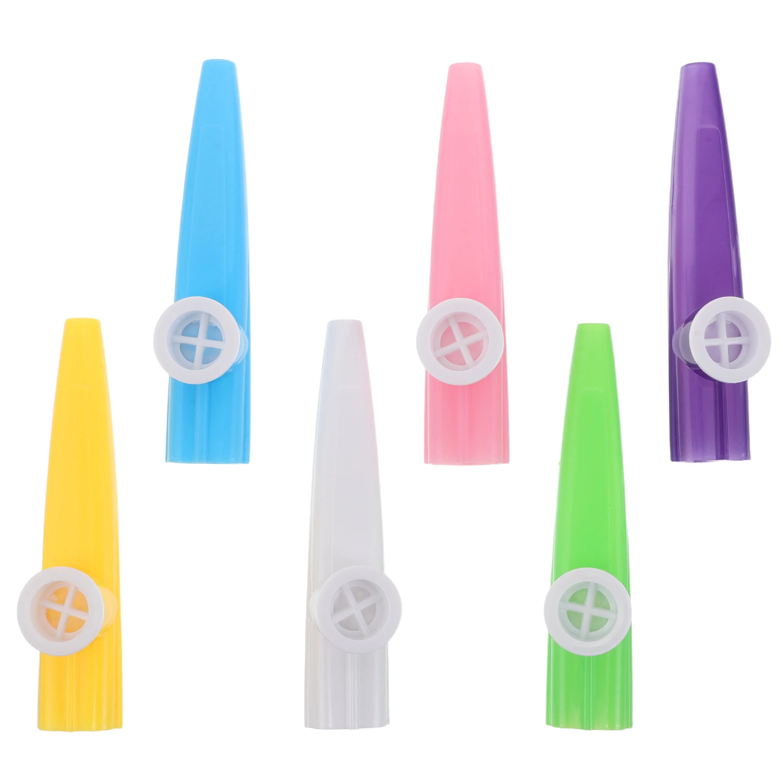 

6Pcs Kids Plastic Kazoo Preschool Instruments Lightweight Portable Musical Learning Flute Blowers for Parties Plastic Flute