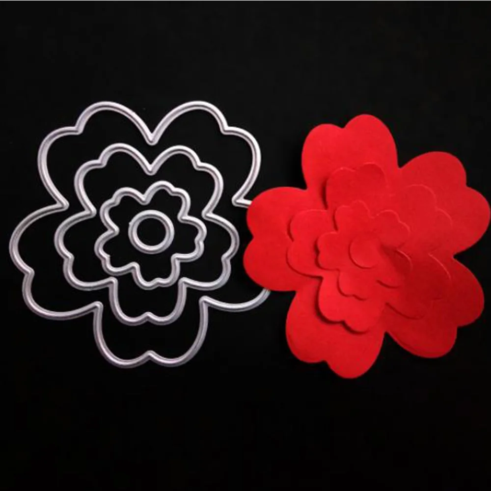 Metal Cutting Dies Flowers Stencils DIY Scrapbooking Cuts Album Paper Cards Crafts Embossing Templates