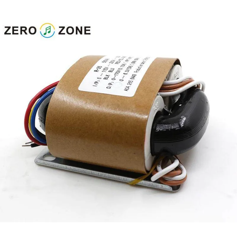 Zero-56VA R-type transformer, input 0-115V-230V output 170V + 6.3V