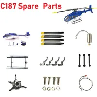 Spare Parts For RC EAR C187 EC135 RC Helicopter Body Shell Propeller Tail Blade  Rotor Head Motor Receiving Board Landing Gear