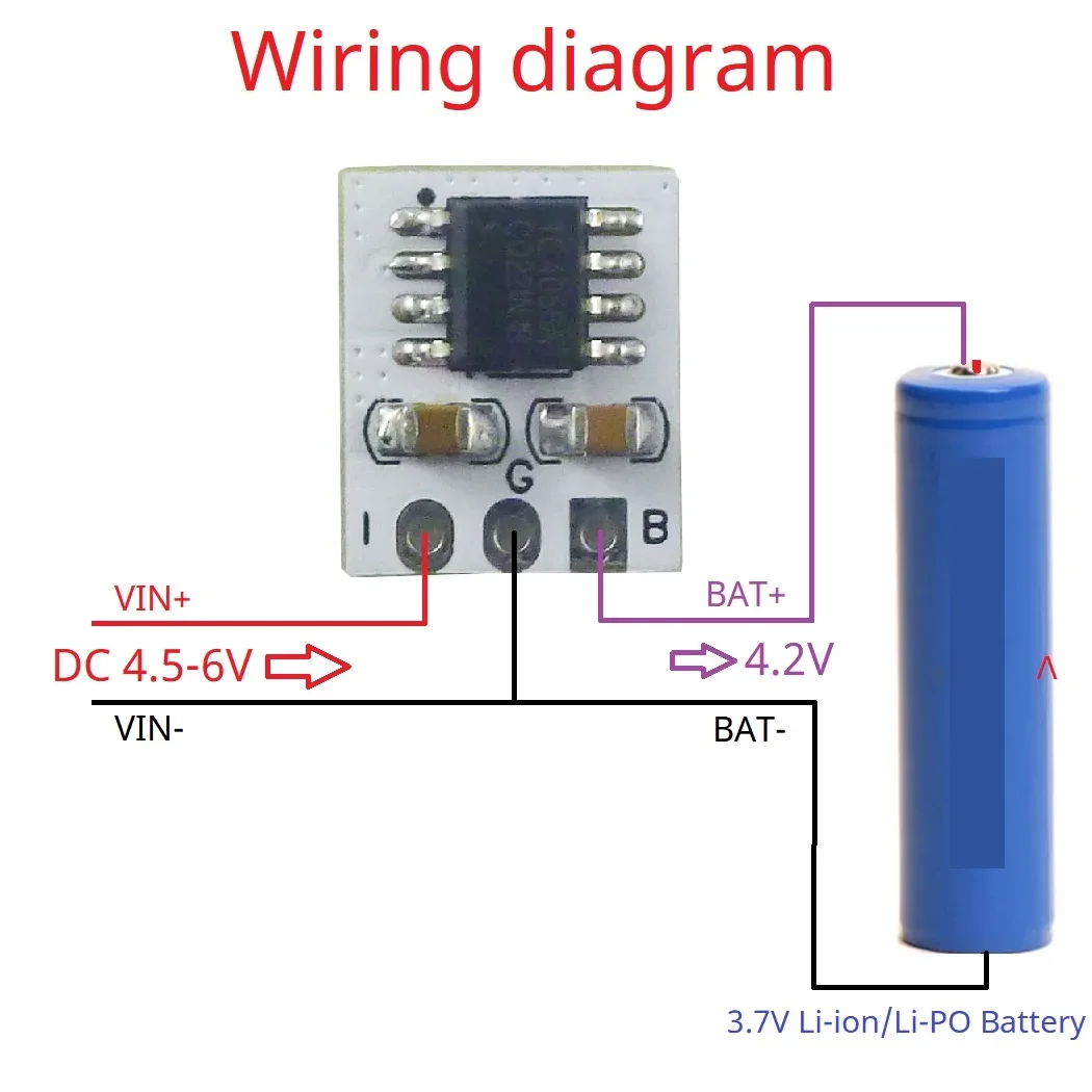 DD08CRMB  Li-ion/Li-Po Charger 1A 4.2V Trickle/Constant Current/Constant Voltage Multifunctional Lithium Battery Charge Manager