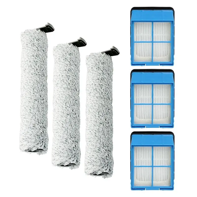 [newa76k-】-brush-rollers-filters-replacement-for-bissell-crosswave-omniforce-3882-vacuum-cleaner-3-brush-rollers-3-filters