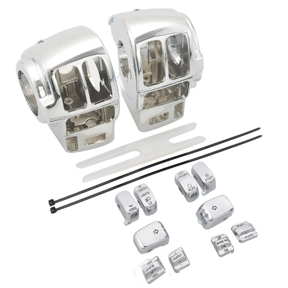 1Set Motorcycle Hand Control Switch Housing Switch /Button Aluminum Cap For Harley Softail Ultra Classic Electra Road Glide