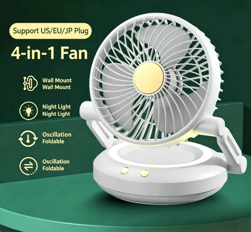 Portable 110V Small Oscillating Table Fan US EU JP Standard Plug Student Dorm Household Cooling Fan