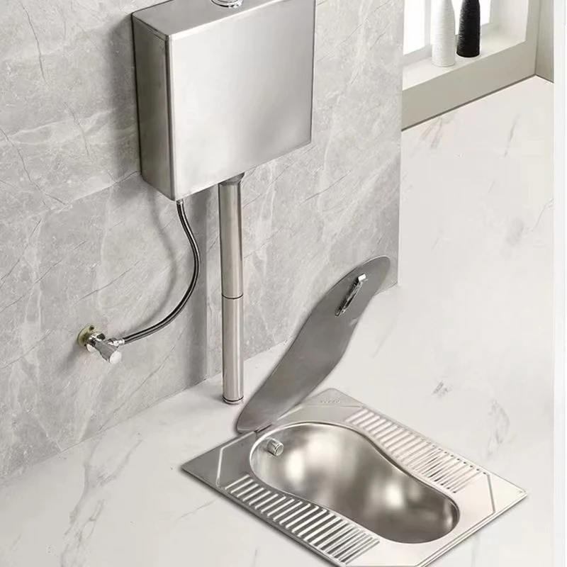 Modern household integrated deodorant squatting toilet container stainless steel rod pit squatting toilet pot