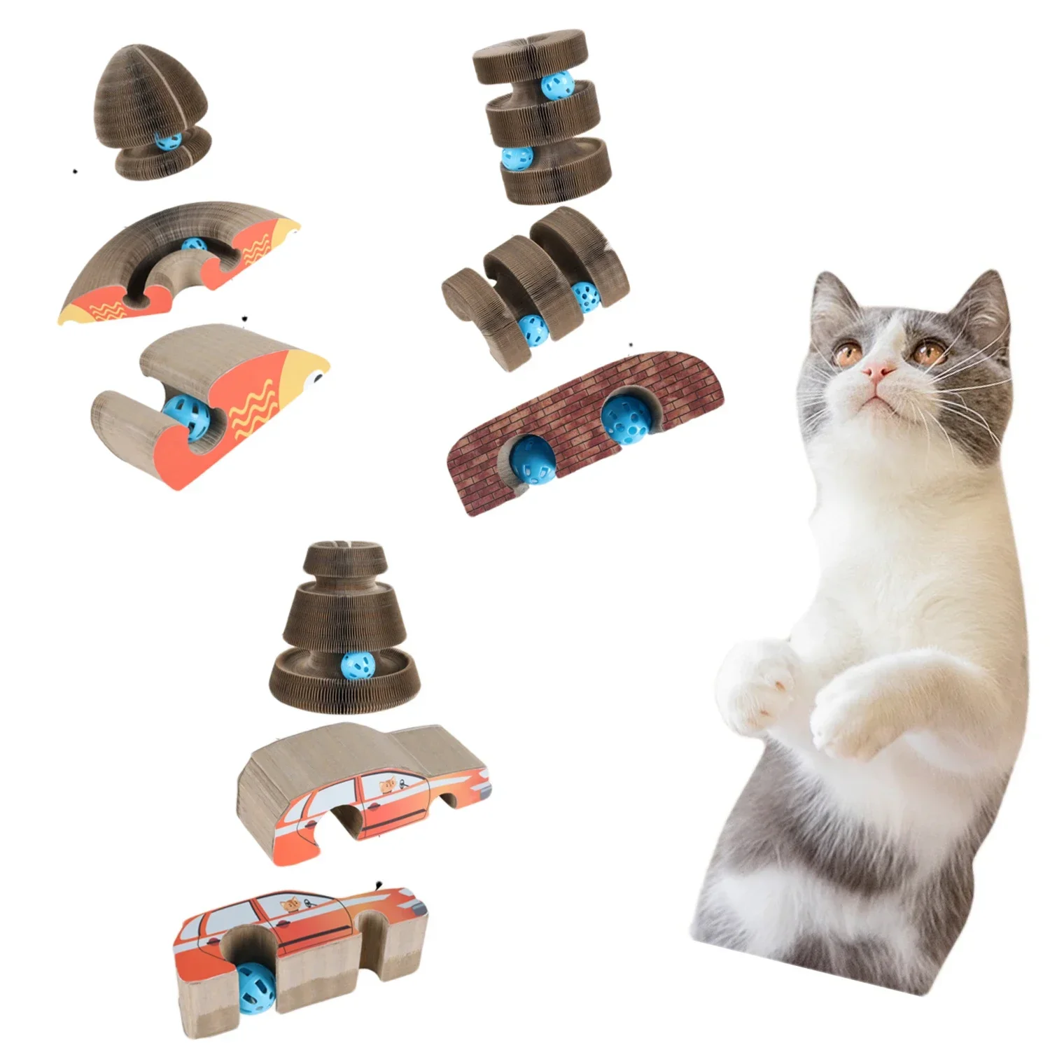 

Magic Organ Cat Toy Cats Scratcher Scratch Board Round Corrugated Scratching Post Toys for Cats Grinding Claw Cat Accessories