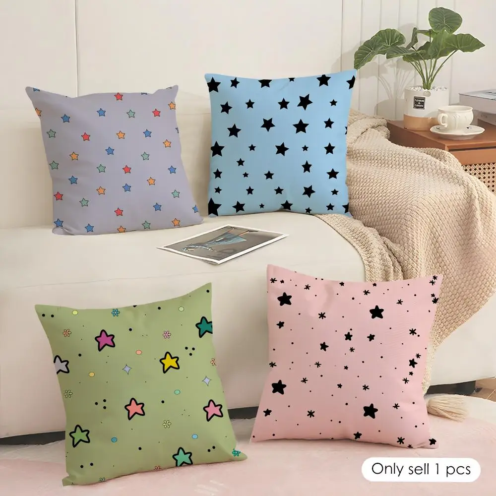 Baby's Breath Cushion Cover Soft Short Plush Pillow Cover Smooth Cozy Texture Aesthetic Cushion Case Home Decor