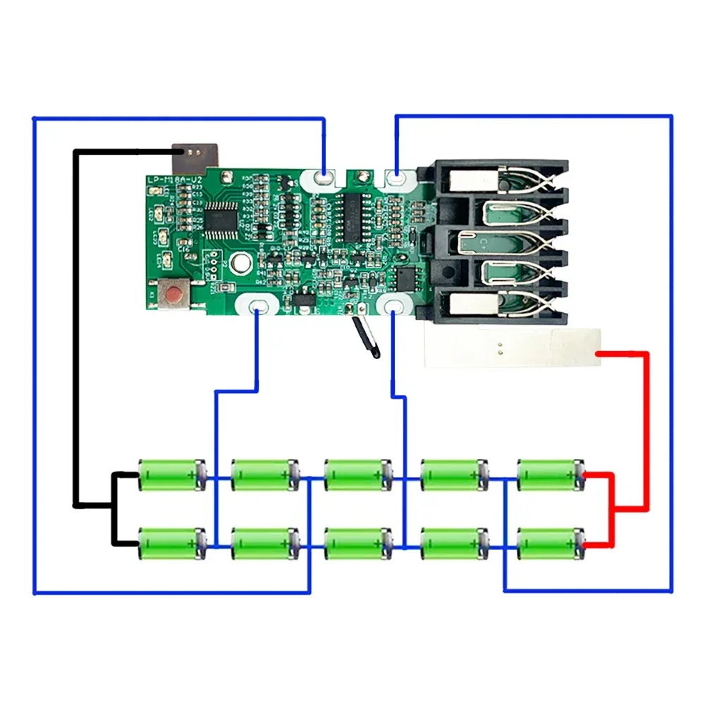 Imagem -06 - para M18 Pcb Placa de Circuito de Proteção de Carregamento para Milwaukee 18v 3ah 4ah 5ah 6ah Li-ion Bateria Placa Pcb Placa-mãe 4811-1811