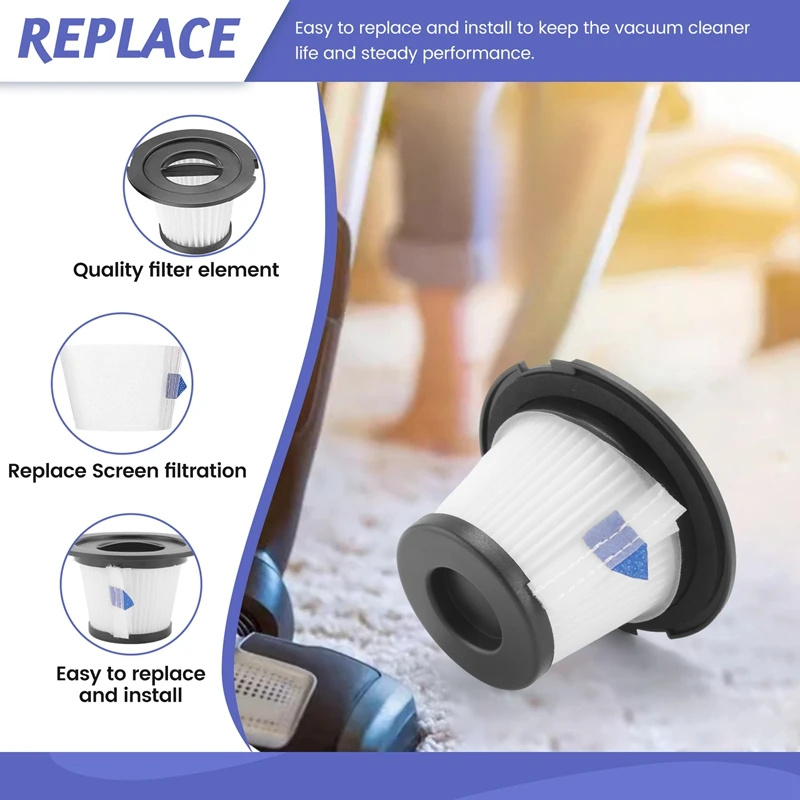 5 ชิ้นเปลี่ยนแผ่นกรอง Hepa สําหรับ Dibea C17 T6 T1 ไร้สายเครื่องดูดฝุ่นชิ้นส่วน