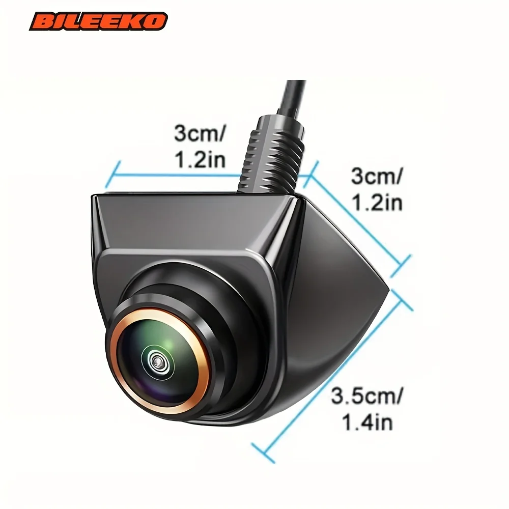 سيارة الرؤية الخلفية كاميرا احتياطية عكس كاميرا لموقف السيارات للرؤية الأمامية/الجانبية/الخلفية عدسة عين السمكة مع التحكم في توجيه مرآة AHD/CVBS #2