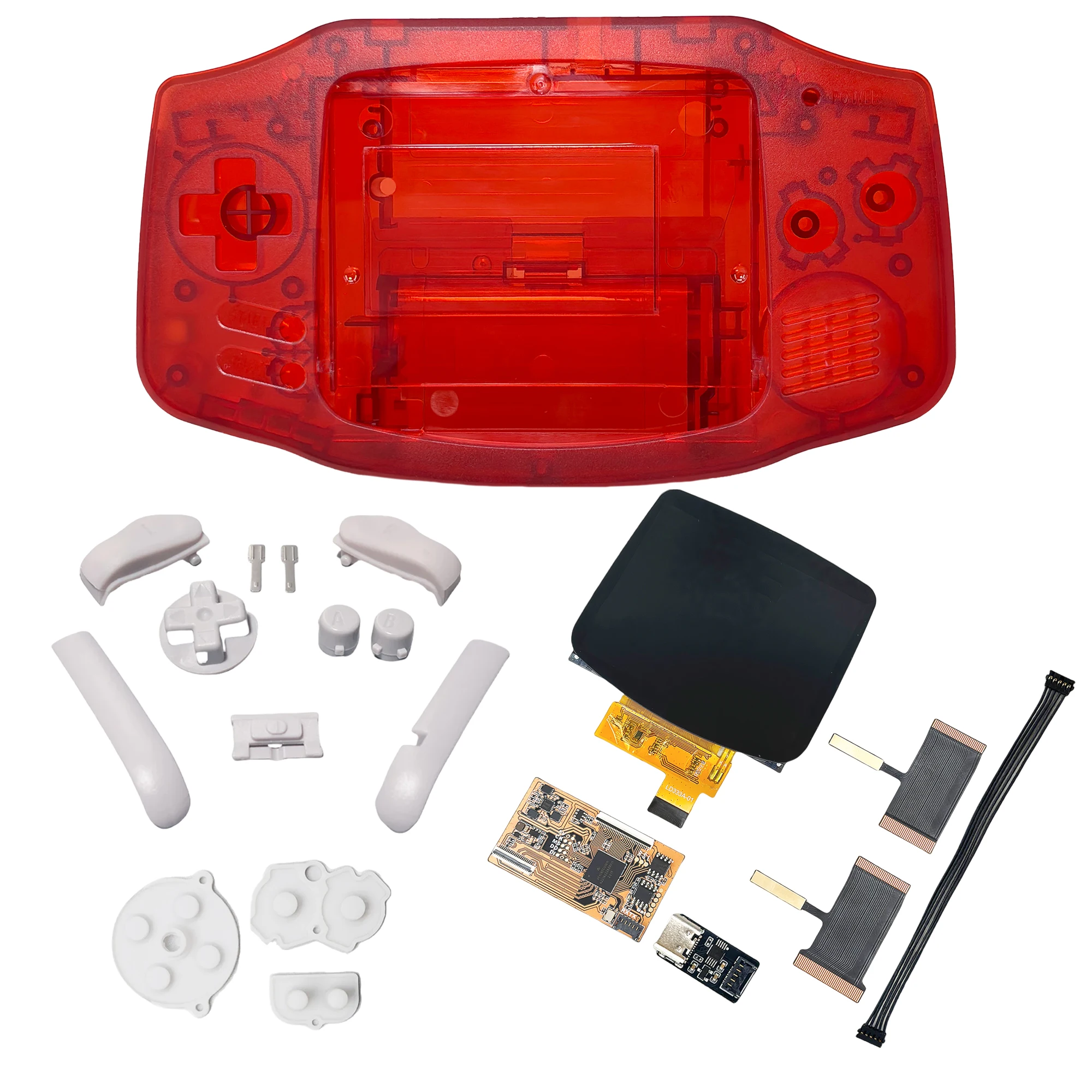 For GBA IPS MAX Display Laminated kit Game GameBoy Advance Games 