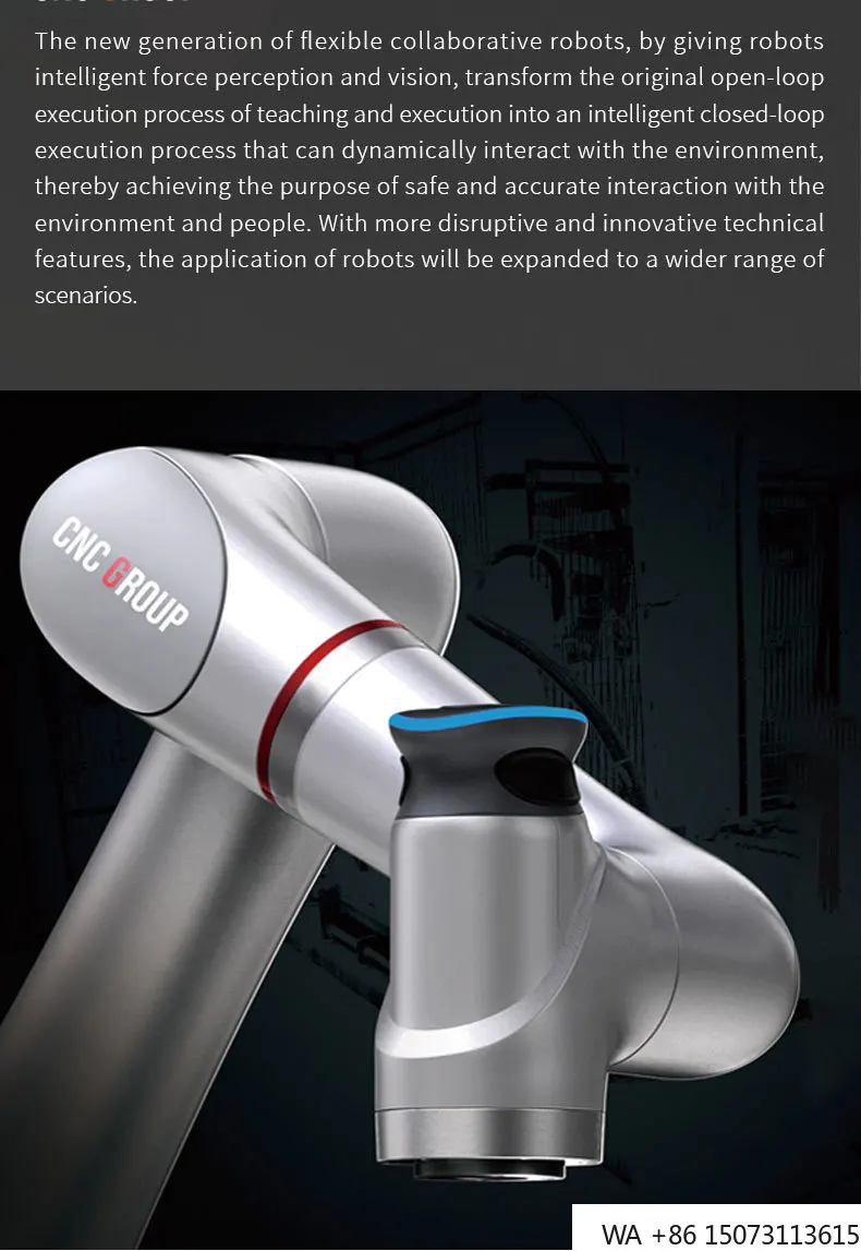 ذراع روبوت كوبوت التعاوني ذو 6 محاور - روبوت صناعي أوتوماتيكي وسهل التشغيل