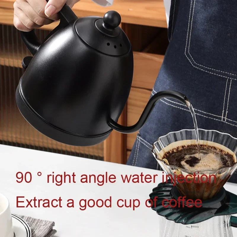 Stainlesss Steel Electric Kettle Hand Drip Coffee Thin 800ml Long Mouth Gooseneck Hot Water Cooker Boiler Boiling Tea Pot Heater