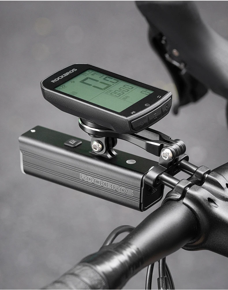 ROCKBROS Fahrradhalterung Frontlicht Lampenfassung Aluminiumlegierung Verlängerungshalter für Fahrradcomputer Wahoo Bryton Garmin Halterung – Detail 13