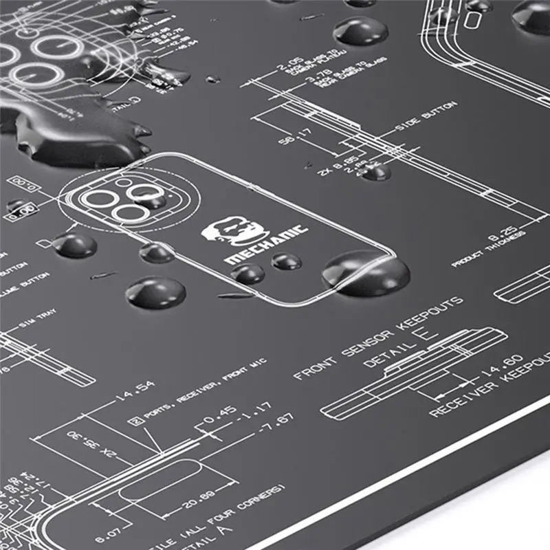 MECHANIC V77 Multifunction Repair Heat Insulation Pad Soft And Sweat-Absorbent Motherboard IC Chips Soldering Repair Mat