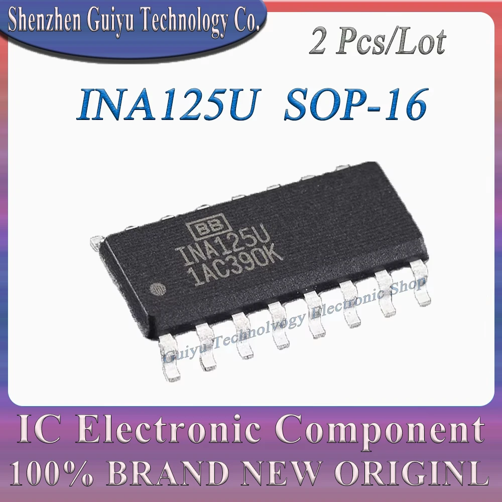 2 Pcs/Lot INA125U INA125UA INA125 SOP-16 IC Chip