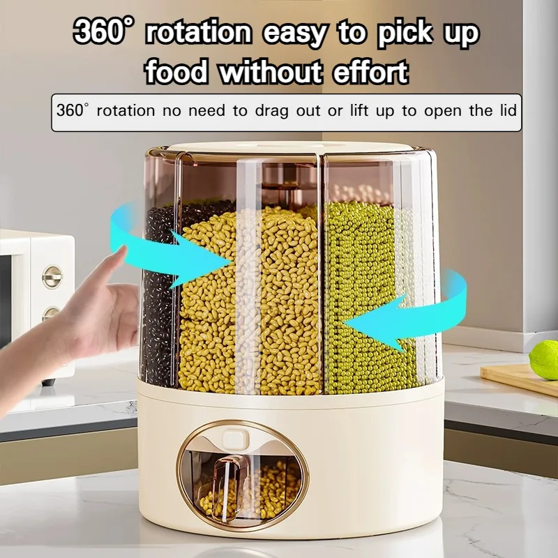

Large capacity sealed storage jar compartmentalized rotary ectproof moistureproof