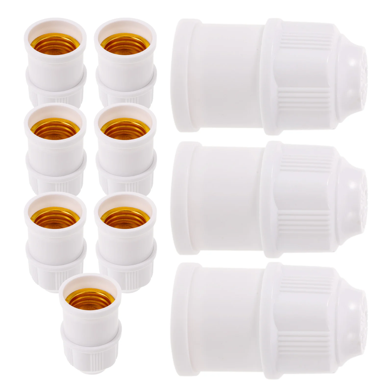 

10pcs E27 Base White Lamp Socket Replacement Lamp Sockets Modern Home Office Lighting Fixture Replacement Parts Solar Outdoor