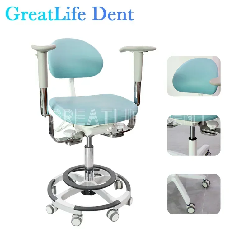 GreatLife Dent Comprehensive Treatment Luxury Foot Pedal Height Adjustable Dental Laboratory Equipment Instrument Dentist chair