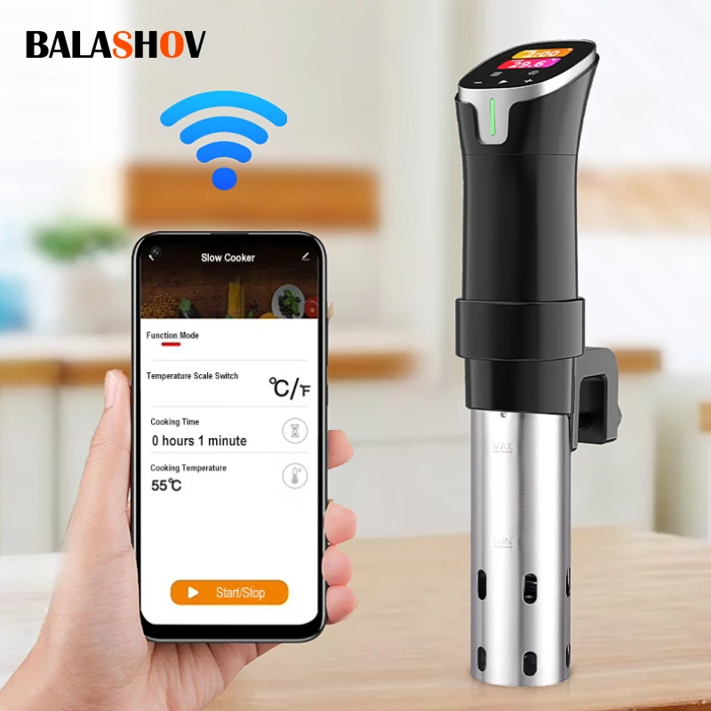 

WIFI Sous Vide Cooker 1100W LCD Touch Digital Display Immersion Circulator Accurate Cooking Vacuum Smart Slow Cooker Kitchen