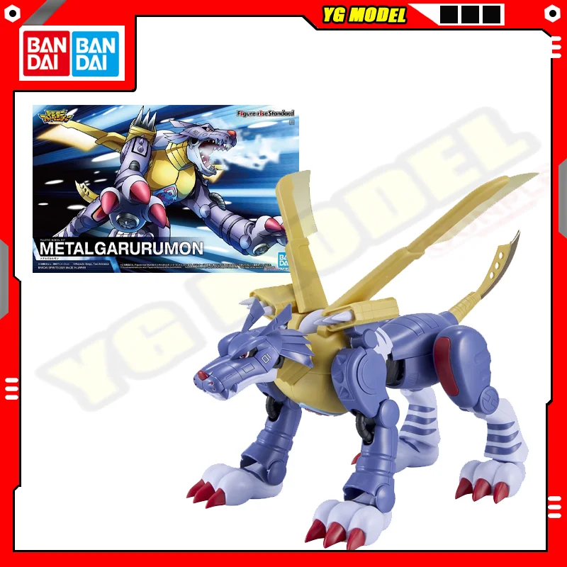 

BANDAI Digimon Adventure Assembly Model FRS Metal Garurumon Model Kit TV Version Figure-rise Standard Active Figures Original