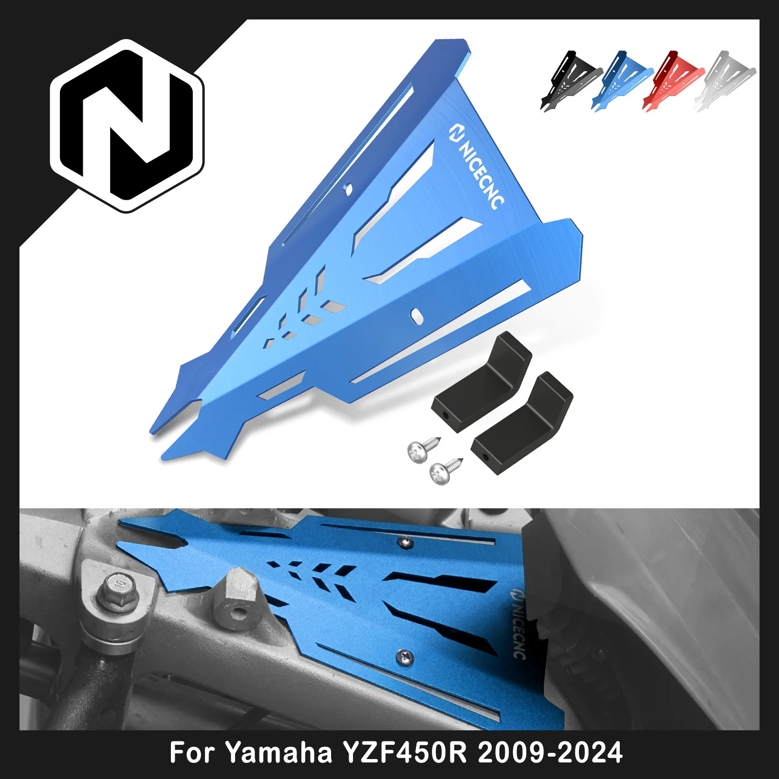 

NICECNC Cooler Radiator Stabilizer Roost Guard for Yamaha YZF450R 2009-2024 Billet aluminum ATV Upgrade Accessories