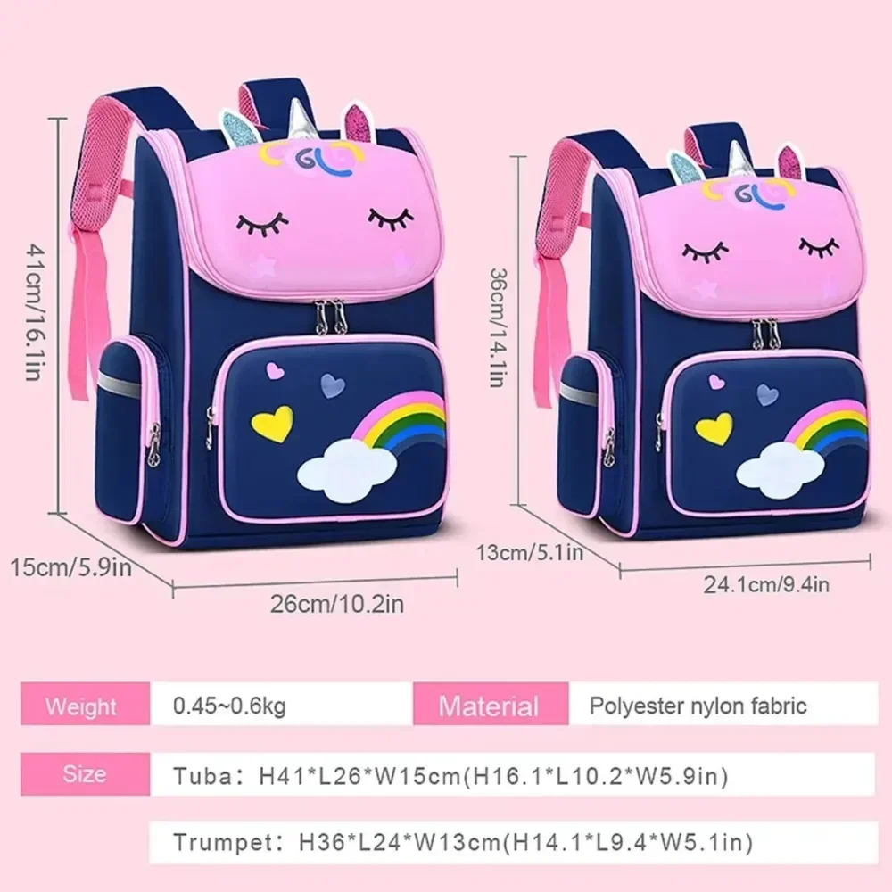 Shoulder Backpacks for Boys and Girls with Cute Unicorn