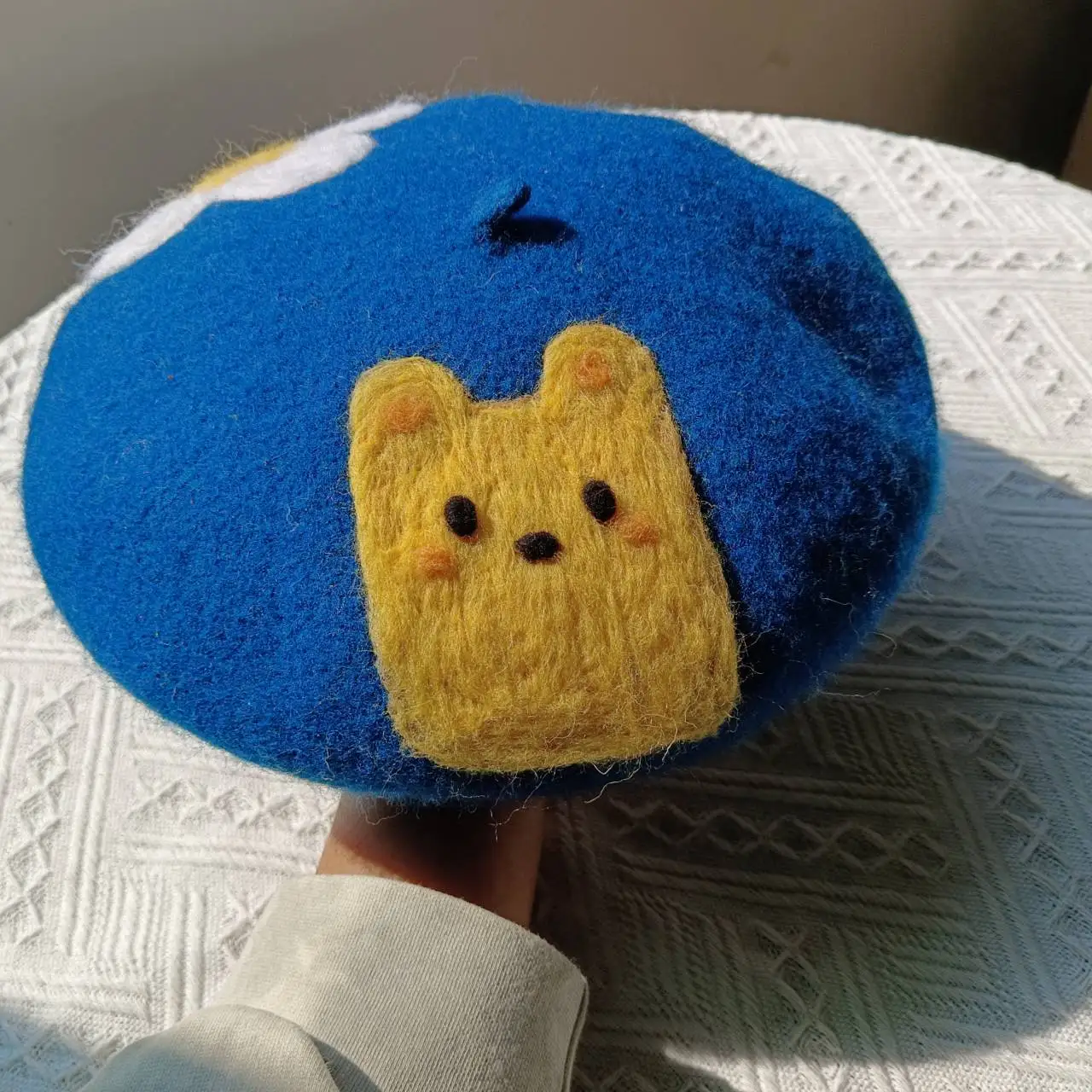 2023 New Handmade Wool Felt Berets Autumn and Winter Fashion Cute Female Painter Berets peaky blinders gorros - view 3