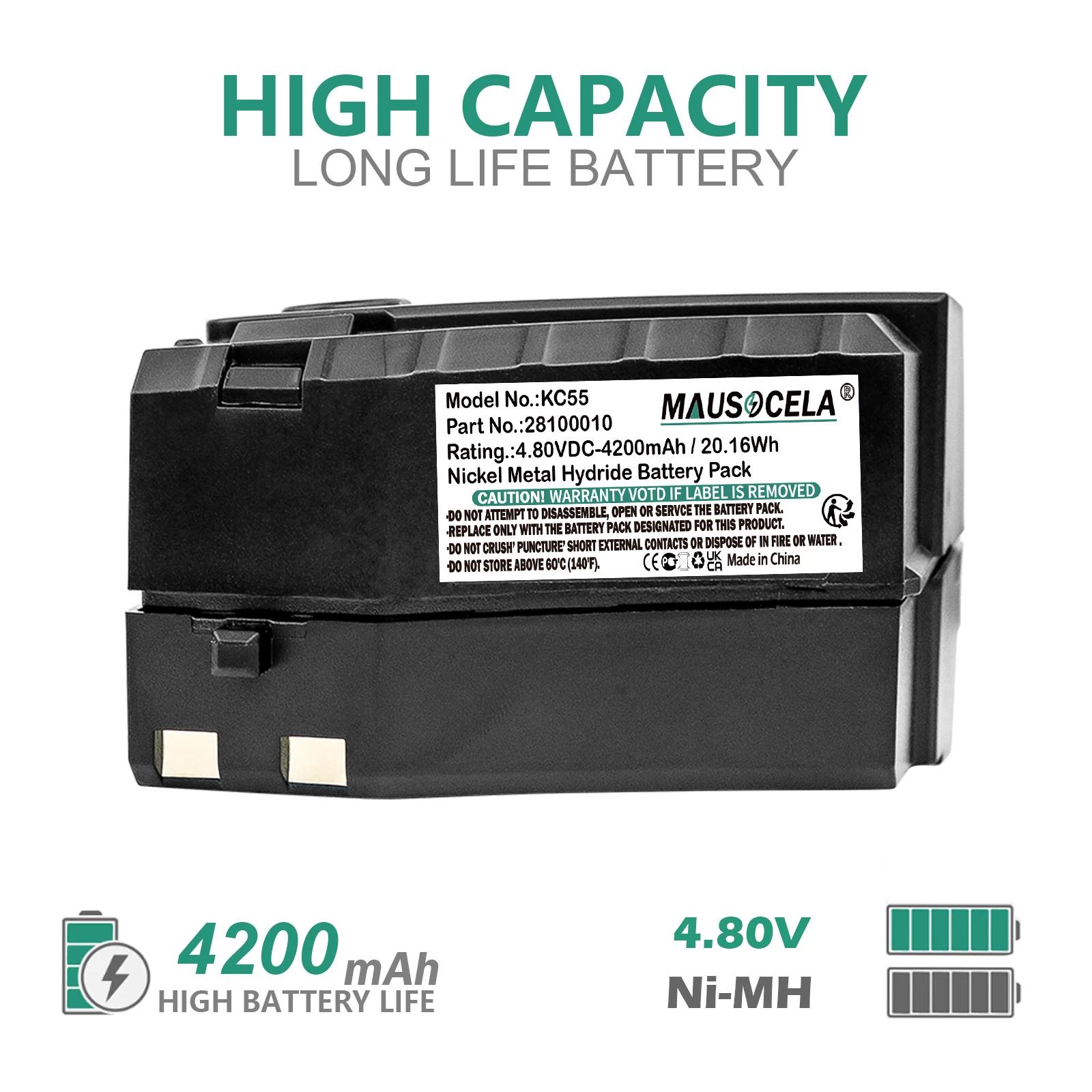 

4200mAh Battery For Karcher:28100010,6.654-118.0,GP 160SCHE,KC55,K55 Cordless Electric Broom,1.258-505.0,KC55 Plus,K 55 plus,K52