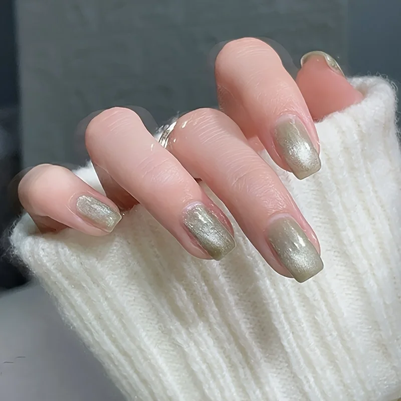 

S146 Мятный лак для ногтей «кошачий глаз» без запекания, быстросохнущий, долговечный, не отслаивающийся, маслянистый, с ароматом, не требует лампы