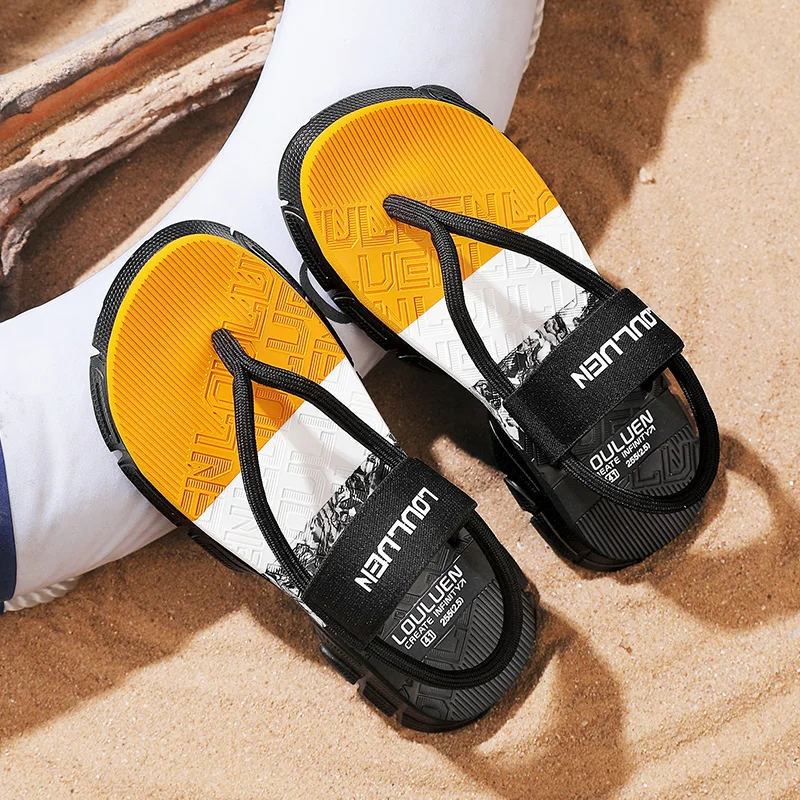 High Quality Fashion Men Flip Flops Summer Casual Beach Flip Flops Men Breathable Antiskid Beach Slippers Men Summer Outdoor