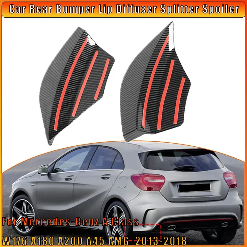 

Новый черный прочный автомобильный задний бампер, диффузор, сплиттер, спойлер для Mercedes-Benz A Class W176 A180 A200 A45 AMG 2013-2018