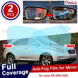 for Lexus RX 2004~2020 RX300 RX330 RX350 RX270 RX200t RX450h 350 270 300 330 200 200t Anti Fog Film Rearview Mirror Accessories