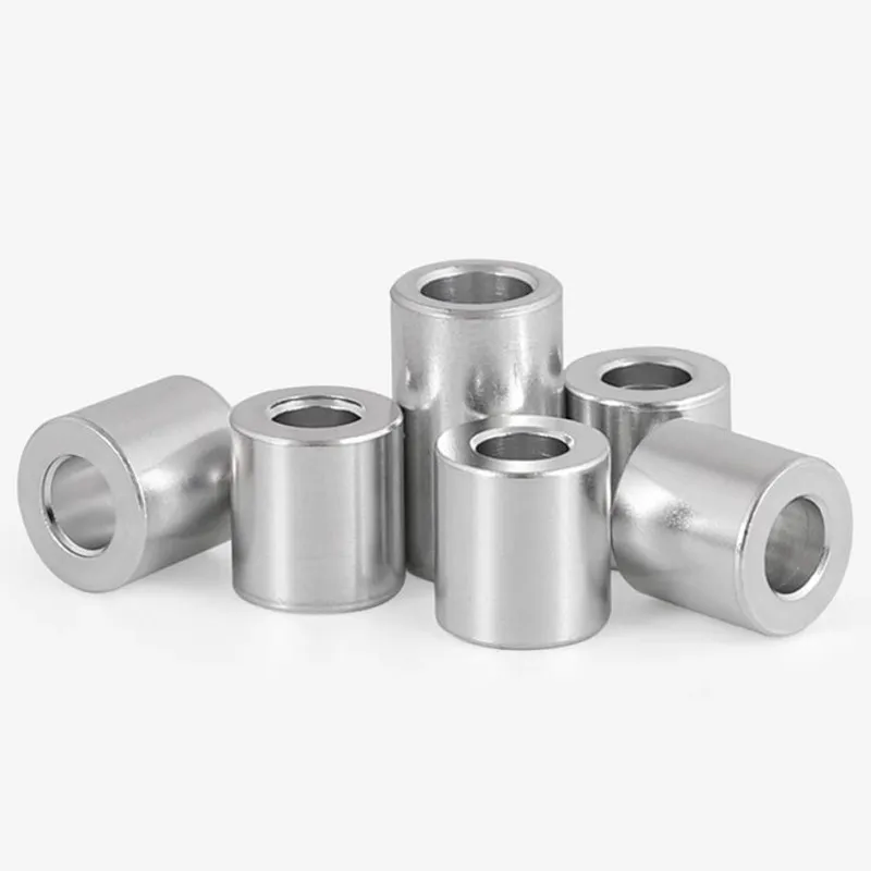 5-10pcs M3 M4 M5 M6 M8 M10 M12 Aluminum CNC Bushing Gasket Aluminum Round Spacer Unthreaded Standoff Bushing Washer 2mm to 30mm
