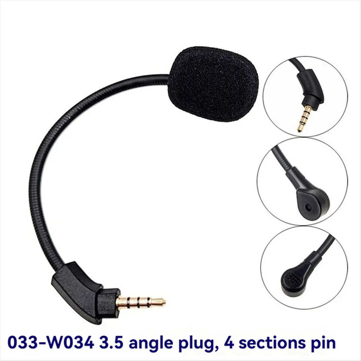 HDL Replace 3.5mm Mic Microphone for Kingston HyperX Cloud Revolver S Game Headsets Gaming Headphones Mic