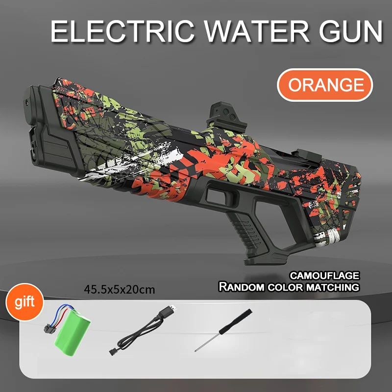 

Electric continuous water gun fully automatic water absorption large capacity outdoor battles summer water fights children toy