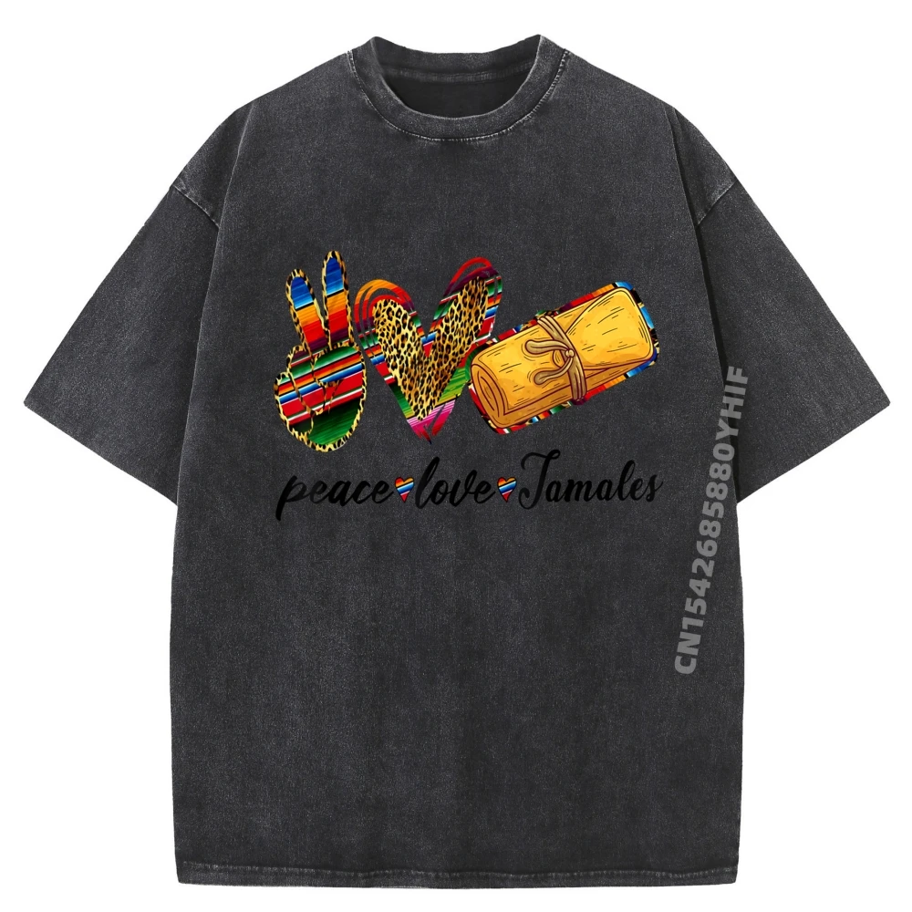

Рубашка Peace Love Tamales Tamales Tuesday, мексиканская еда для любителей мужской одежды больших размеров, футболки с графическим рисунком, свободная стираная рубашка