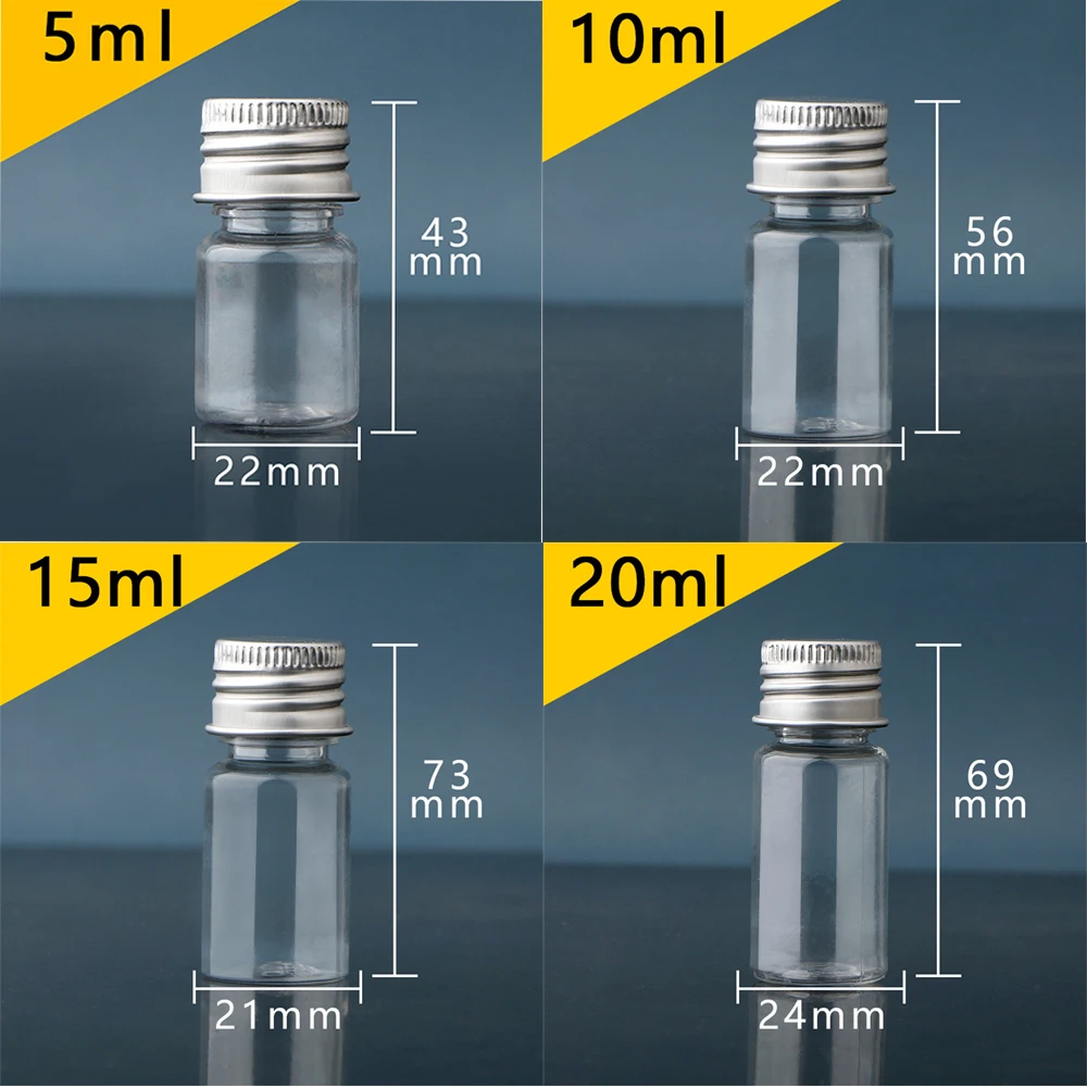 5ml-120ml Tip Transparent Plastic Bottle Emulsion Extrusion Bottling Spot PET Empty Bottles  Bottle with Screw Aluminum cap