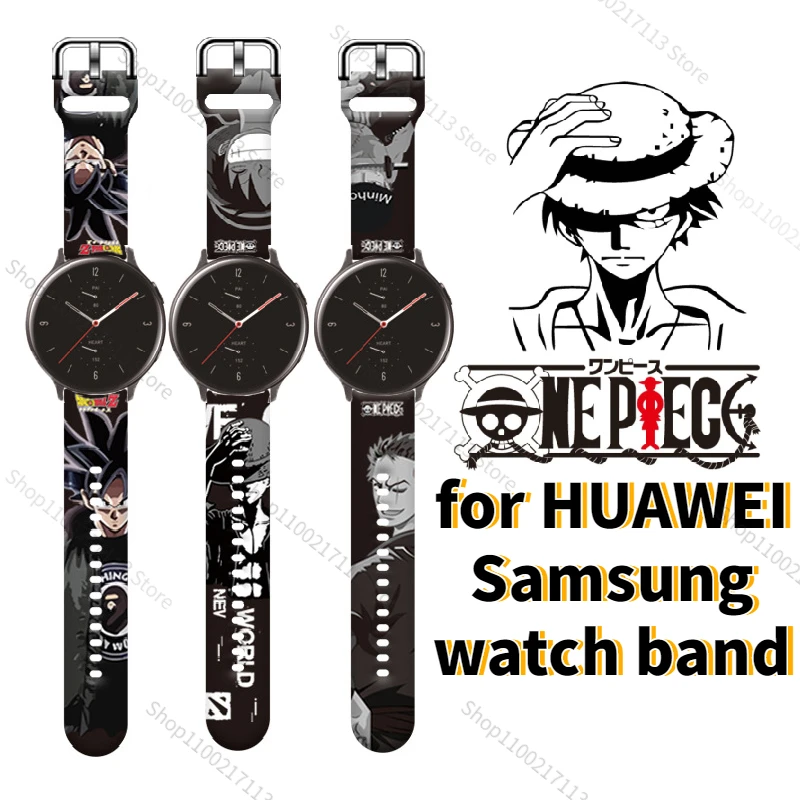 One Piece Luffy Watch band For Huawei watch 2Pro GT/GT2 Samsung galaxy watch/active2/gear sport/s3 Sz classic strap 20mm22mm