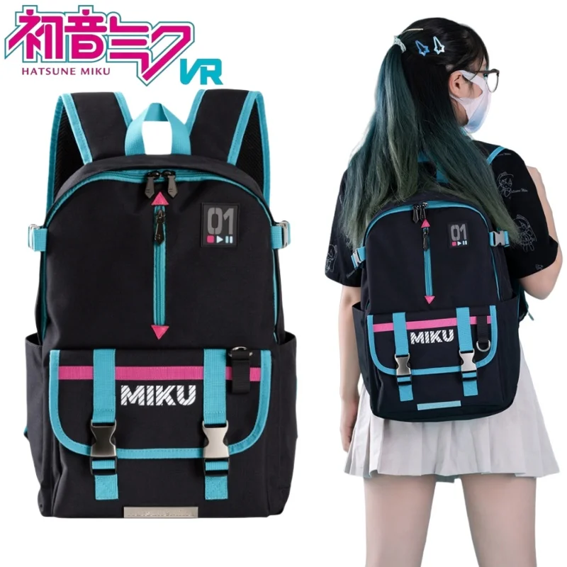 

New Hatsune Miku Backpack Cartoon Hatsune Miku Storage Bag Outdoor Large Storage Oxford Cloth Commuting Holiday Gifts