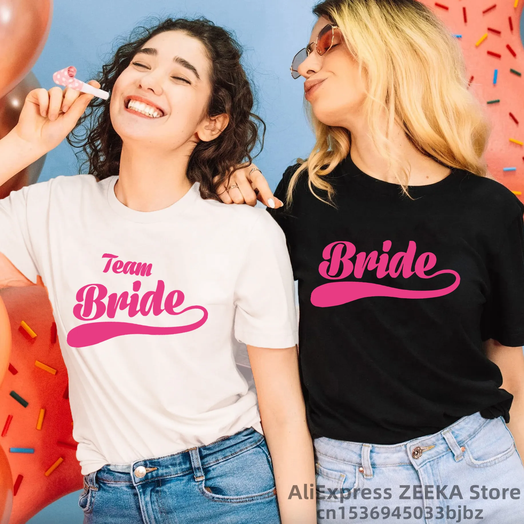 Team Bride Women Hen Party Bachelorette T-shirt Summer Mariee To Be EVJF 2022 Bridal Wedding Short Sleeve Tee Shirt