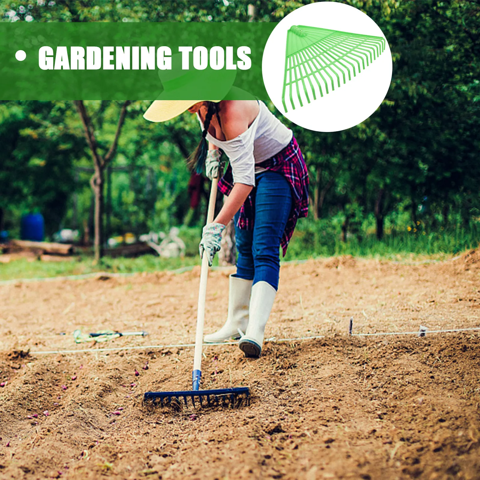 

Ручные садовые грабли из пластика для газонов, кустарников, сосновых игл, уборки двора, прополки и копания. Грабли для газонов.