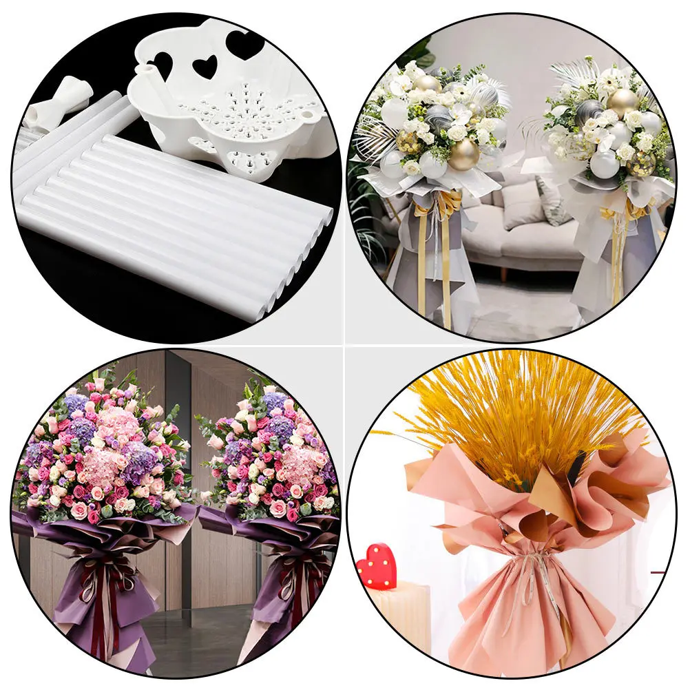 

1Pcs Plastic Flower Basket Tripod Flower Holder Wedding Decoration Floral Display Rack for Party Decorative Rack